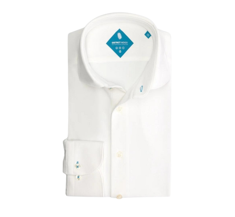 District Indigo - 7.31.025.780 Hemd LM Pique - 007 White