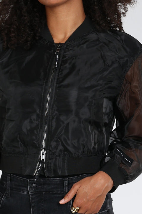 HAUTE L'AMITI? - HL10660 Organza bomber - Black. / jacket