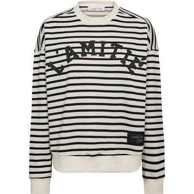 HAUTE L'AMITI? - HL10441 - Offwhite black / sweater