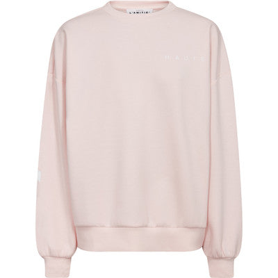 HAUTE L'AMITI? - HL10413 MAXI SPLIT LOGO sweater - Iced Rose
