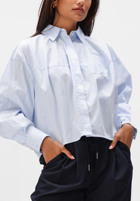 HAUTE L'AMITI? - HL10456 - Pale blue / blouse