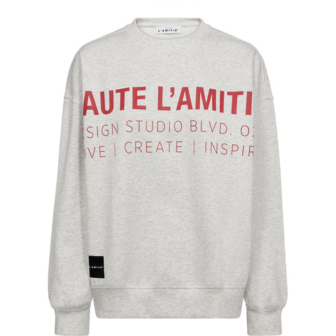 HAUTE L'AMITI? - HL10446 - Pearl Melange/Red / sweater