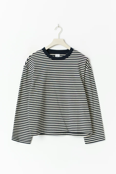Gina Tricot - Basic long sleeve tee - Sky captain/stripe / top