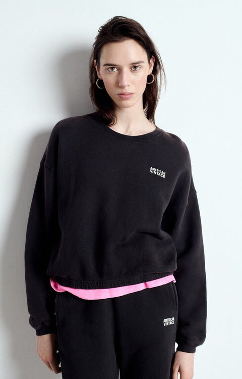 American Vintage - Izubird logo sweater - Reglisse vintage