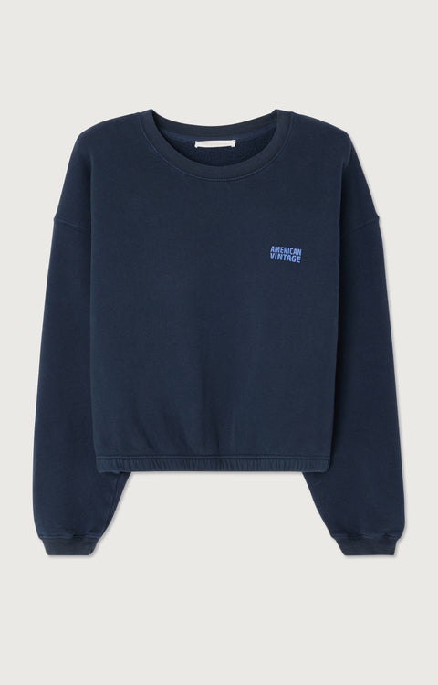American Vintage - Izubird logo sweater - Marine vintage