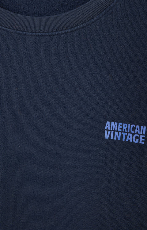 American Vintage - Izubird logo sweater - Marine vintage