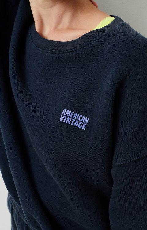 American Vintage - Izubird logo sweater - Marine vintage