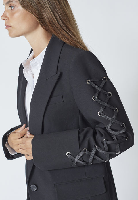 Co couture - VolaCC eyelet blazer - Black